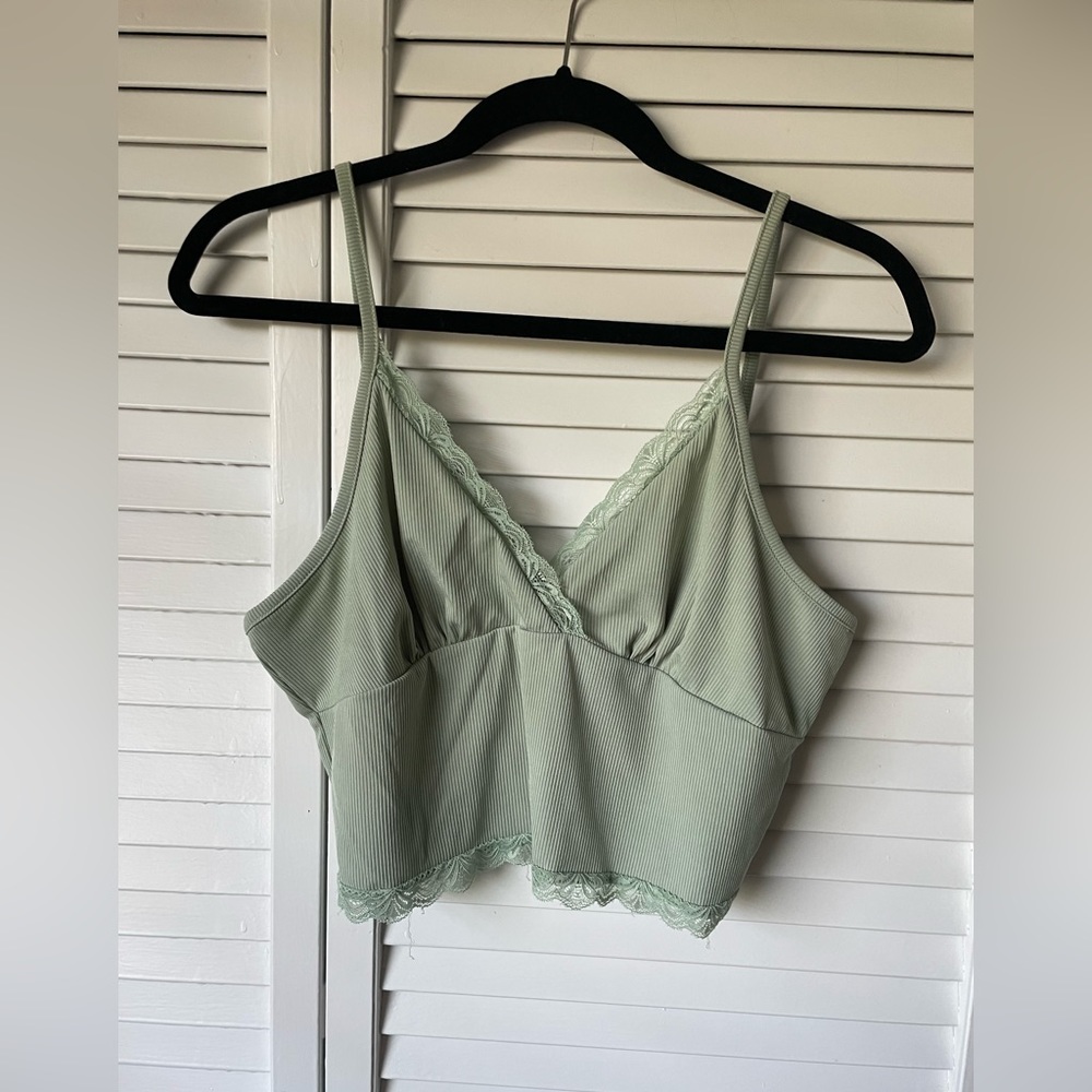 Sage Green Cami Crop Top